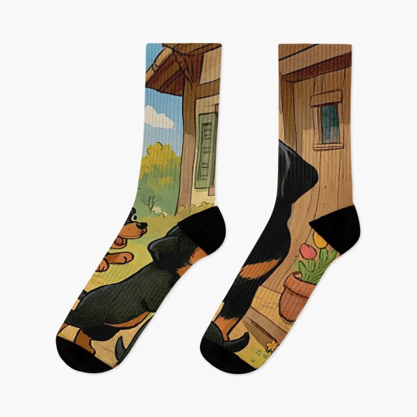 Item preview, Rottweiller on the porch with Puppies#1 designed and sold by Helios Be. Lavsh.