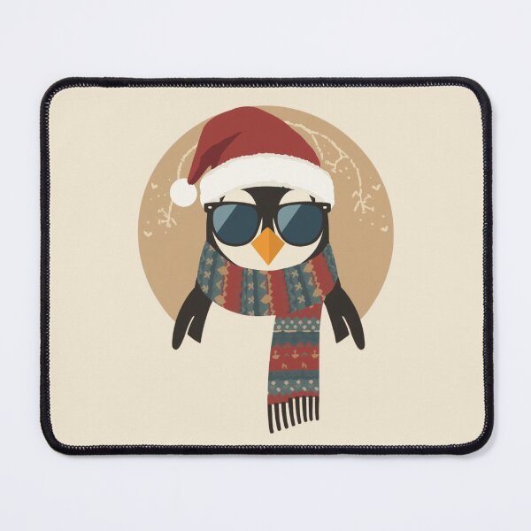 Item preview, Cool Christmas Penguin with Sunglasses | Retro Winter Holiday Illustration designed and sold by AM-little-shop.