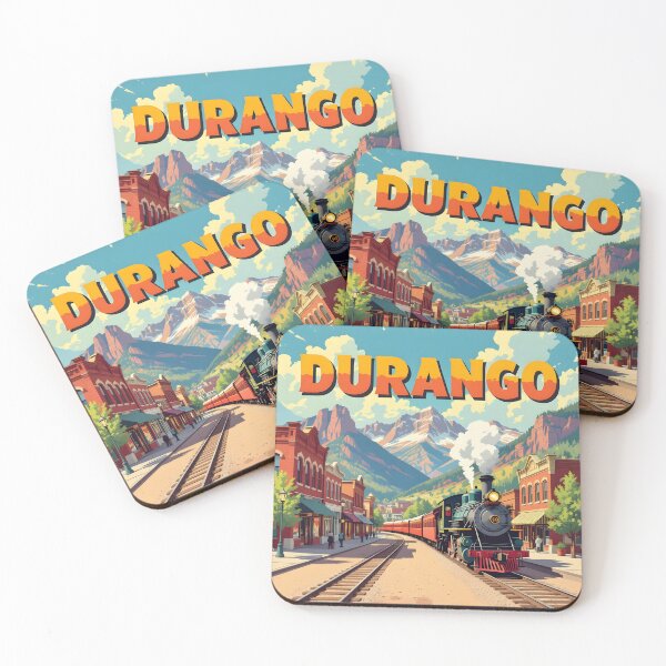 Item preview, Durango, Colorado, USA: Vintage-Style Painterly Travel Poster designed and sold by LSVart.