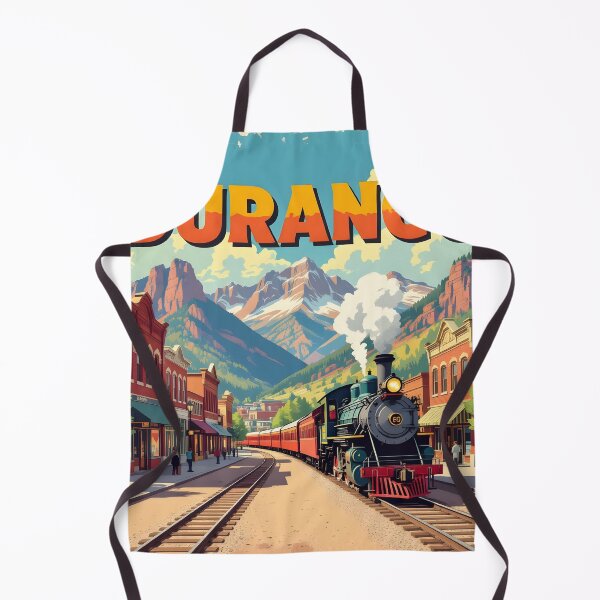 Item preview, Durango, Colorado, USA: Vintage-Style Painterly Travel Poster designed and sold by LSVart.