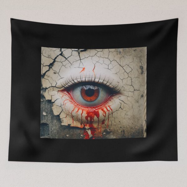 Item preview, Eerie Halloween One-Eyed Bloody Tears Apparel & Home Décor designed and sold by Compass and a Camera.