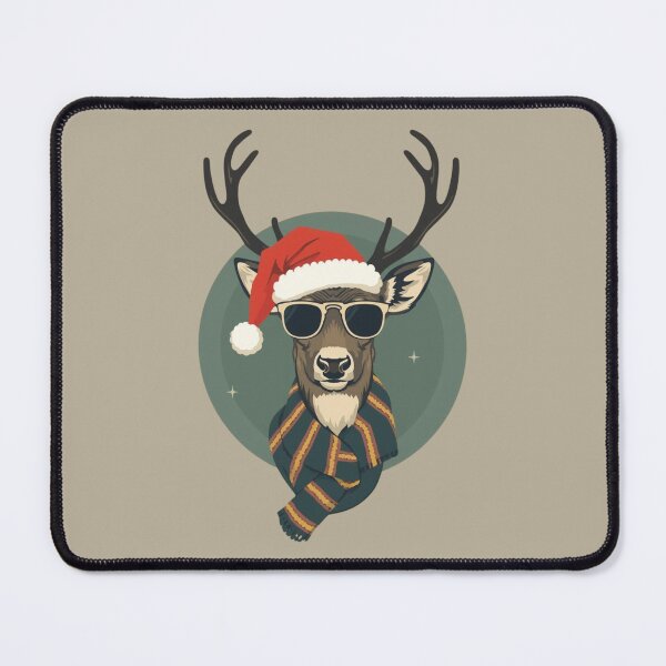Item preview, Cool Christmas Reindeer with Sunglasses | Retro Holiday Animal Illustration designed and sold by AM-little-shop.