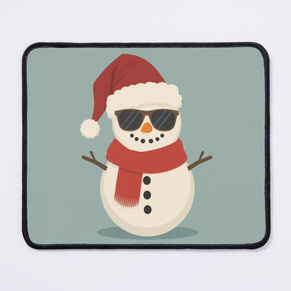 Item preview, Cool Snowman Christmas Art | Retro Santa Hat & Sunglasses Holiday Illustration designed and sold by AM-little-shop.