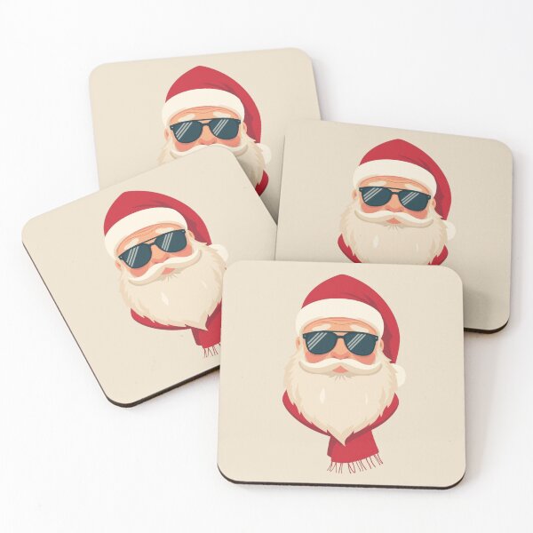 Item preview, Cool Santa Claus with Sunglasses | Retro Christmas Illustration designed and sold by AM-little-shop.