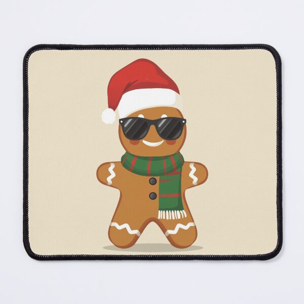 Item preview, Cool Gingerbread Man Christmas Art | Santa Hat & Sunglasses Cute Holiday Illustration designed and sold by AM-little-shop.
