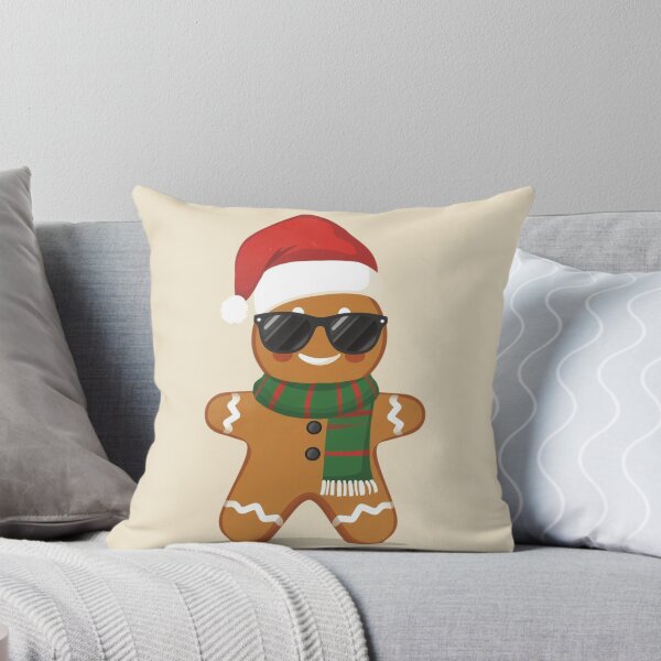 Item preview, Cool Gingerbread Man Christmas Art | Santa Hat & Sunglasses Cute Holiday Illustration designed and sold by AM-little-shop.