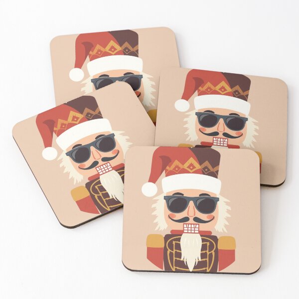 Item preview, Cool Nutcracker Christmas Art | Santa Hat & Sunglasses Retro Holiday Illustration designed and sold by AM-little-shop.