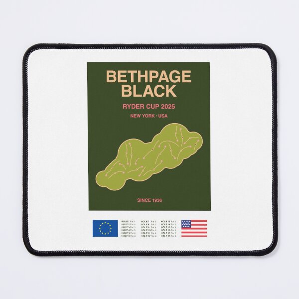 Item preview, Minimalist Bethpage Black Ryder Cup Line Print designed and sold by The Circuit Collection.