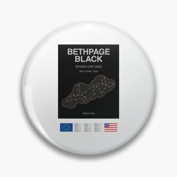 Item preview, Minimalist Bethpage Black Ryder Cup Line Print designed and sold by The Circuit Collection.