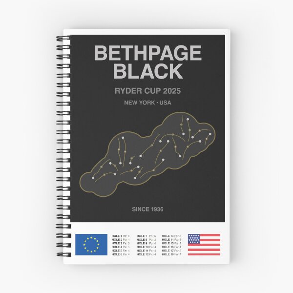 Item preview, Minimalist Bethpage Black Ryder Cup Line Print designed and sold by The Circuit Collection.