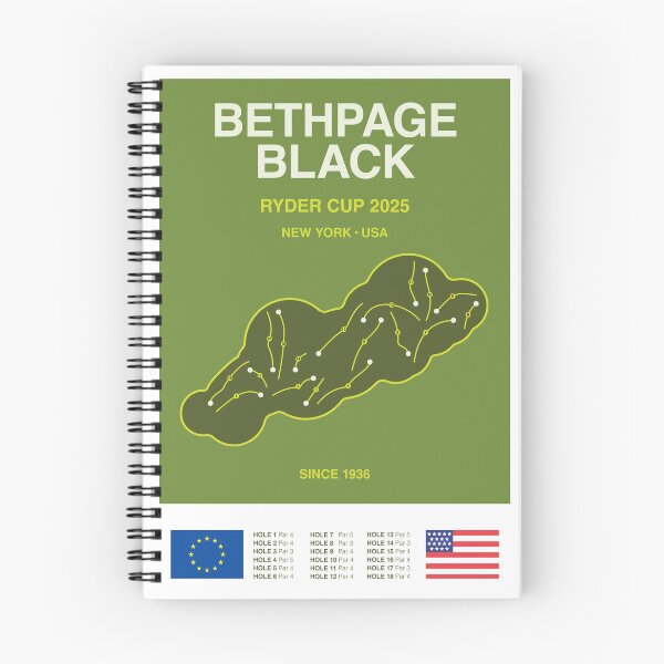 Item preview, Minimalist Bethpage Black Ryder Cup Line Print designed and sold by The Circuit Collection.