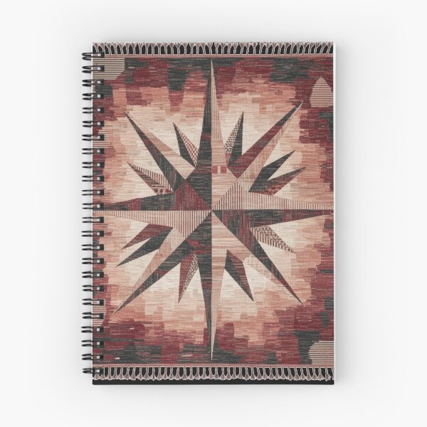 Item preview, Bold Geometric Compass Star Pattern | Earthy Warm Tones Rug Design designed and sold by designwiss.