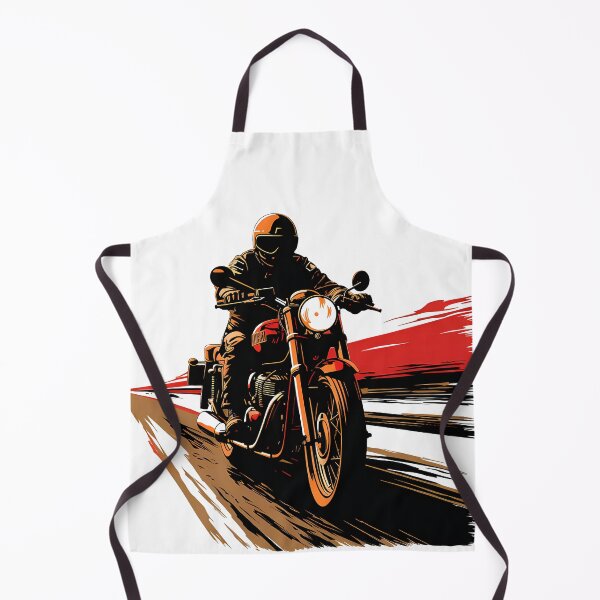 Artikelvorschau, Motorradillustration „Night Rider“ – Ausdrucksstarke Retro-Biker-Kunst entworfen und verkauft von DesignArtist.ia.