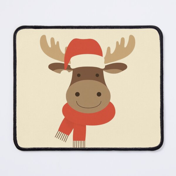 Item preview, Cute Christmas Reindeer | Santa Hat & Red Scarf Holiday Illustration designed and sold by AM-little-shop.