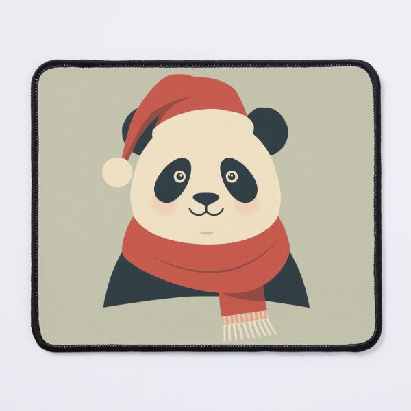 Item preview, Cute Christmas Panda | Santa Hat & Red Scarf Holiday Illustration designed and sold by AM-little-shop.