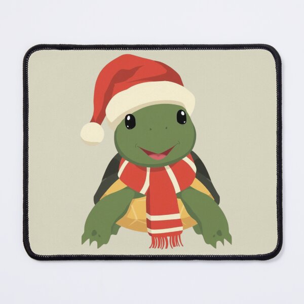 Item preview, Christmas Turtle | Cute Holiday Animal Illustration with Santa Hat and Red Scarf designed and sold by AM-little-shop.