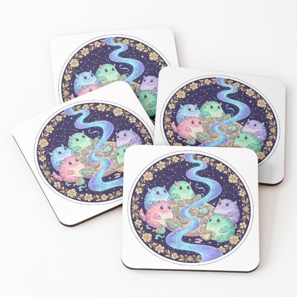 Item preview, Cute Monsters Celestial Tea Party - Whimsical Starry Night Art designed and sold by Dev555.