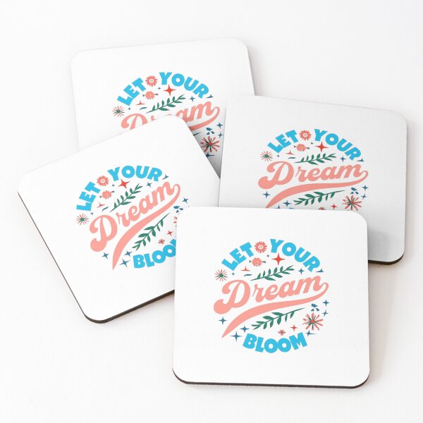 Item preview, Let Your Dream Bloom — Retro Motivational Quote Typography designed and sold by Colorful-Garden.