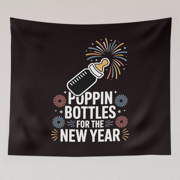 Item preview, Mother & Baby New Year – Poppin Bottles Humor designed and sold by Redgiant87x.