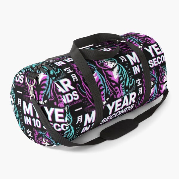 Item preview, My Year in 10 Seconds Cat Edition Vaporwave Neon Design designed and sold by SplashTastic.