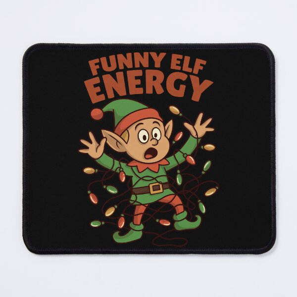 Item preview, Funny Elf Energy – Retro Christmas Humor Design designed and sold by Kewessthetic.