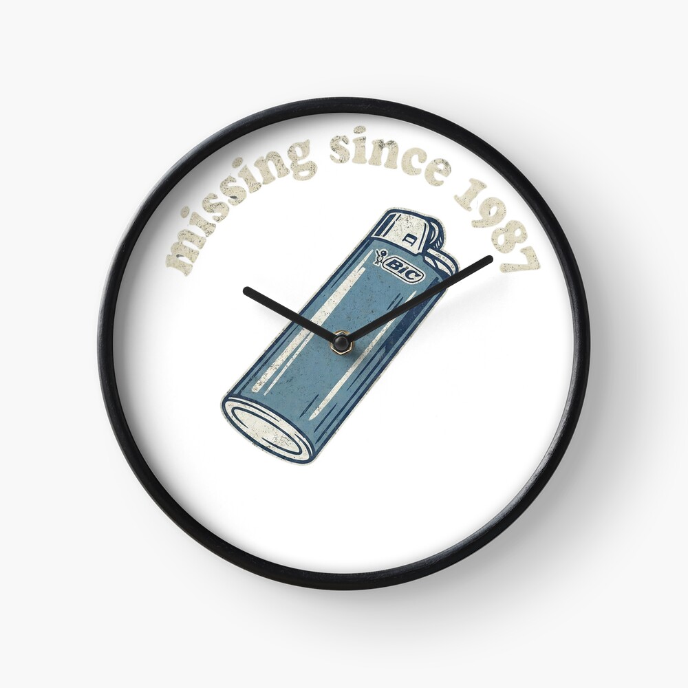 Missing Lighter 1987 wall clock