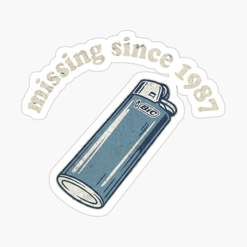 Missing Lighter 1987 sticker
