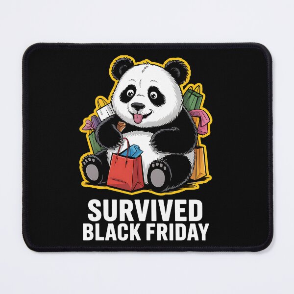 Item preview, Black Friday Panda – Funny Shopping Humor Design designed and sold by Taans-Creation.