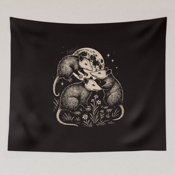 Item preview, Funny Possum Moon, Vintage Washed Graphic designed and sold by DesignDenDo ⭐⭐⭐⭐⭐.