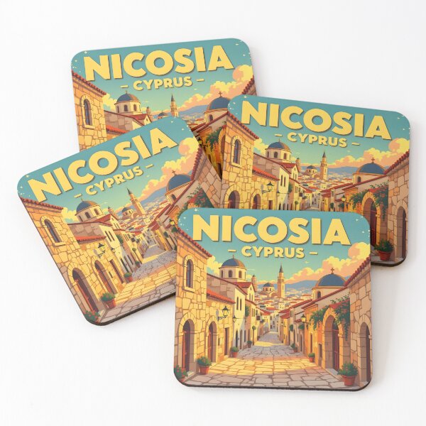 Item preview, Nicosia, Cyprus: Vintage-Style Painterly Travel Poster designed and sold by LSVart.