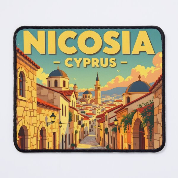 Item preview, Nicosia, Cyprus: Vintage-Style Painterly Travel Poster designed and sold by LSVart.