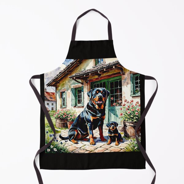 Item preview, Rottweiller on the porch with Puppies#2 designed and sold by Helios Be. Lavsh.