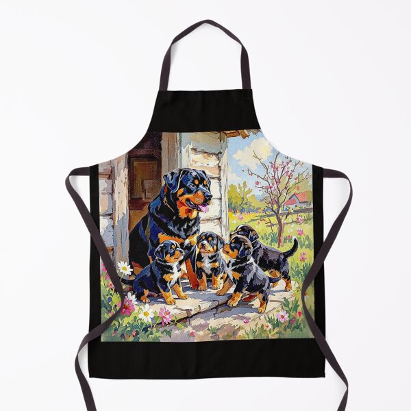 Item preview, Rottweiller on the porch with Puppies#3 designed and sold by Helios Be. Lavsh.