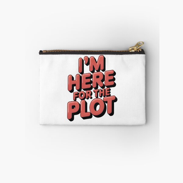 Item preview, Bold Red Quote Design – Here for the Plot Statement Art designed and sold by SoftyDesigns.