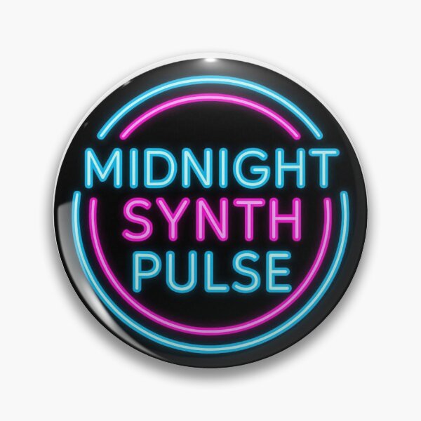 Item preview, Midnight Synth Pulse – Neon Synthwave Circle Sticker designed and sold by |TRSSHOP|.