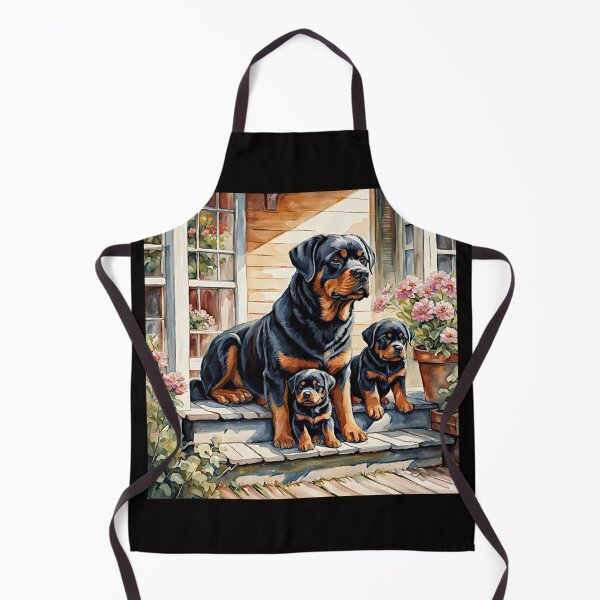 Item preview, Rottweiller on the porch with Puppies#4 designed and sold by Helios Be. Lavsh.