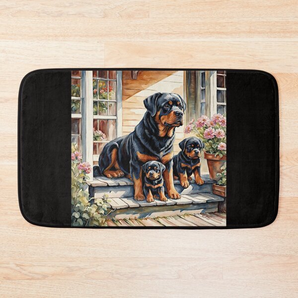 Item preview, Rottweiller on the porch with Puppies#4 designed and sold by Helios Be. Lavsh.