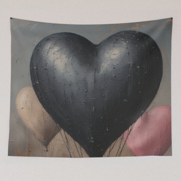 Item preview, Abstract dark heart made of textured paint designed and sold by Mianku | Für das Leben.