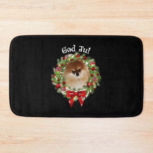 Item preview, God Jul Norwegian Pomeranian Dog Christmas Wreath  designed and sold by WayTBeenkenArt.