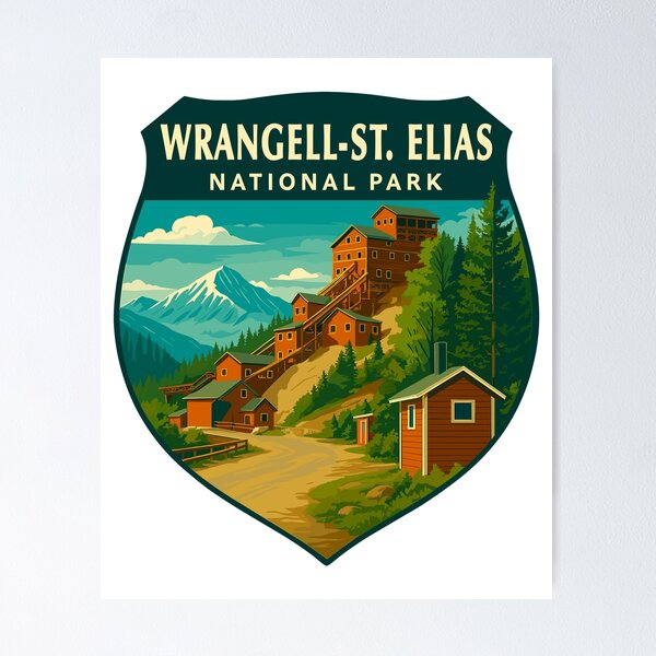 Item preview, Wrangell–St. Elias Alaska Mountain Sticker designed and sold by Ismeal Von.