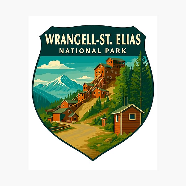 Item preview, Wrangell–St. Elias Alaska Mountain Sticker designed and sold by Ismeal Von.