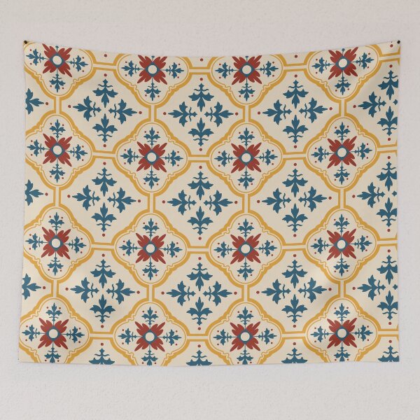 Item preview, Vintage Spanish Talavera Tile Cream designed and sold by Brianaidesigns.