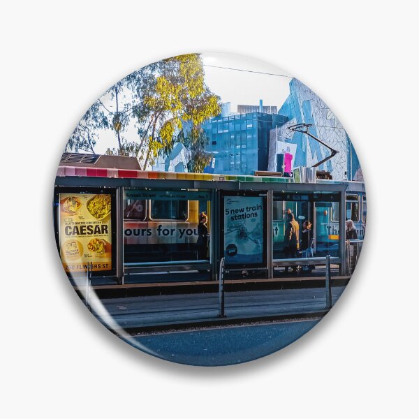 Item preview, Colourful Tram in a Blazing Setting Sun - Melbourne, Victoria, Australia designed and sold by Steven Jodoin.