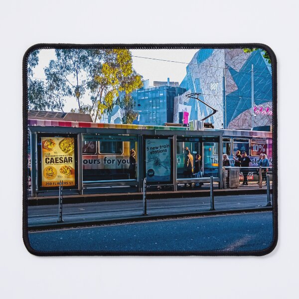 Item preview, Colourful Tram in a Blazing Setting Sun - Melbourne, Victoria, Australia designed and sold by Steven Jodoin.