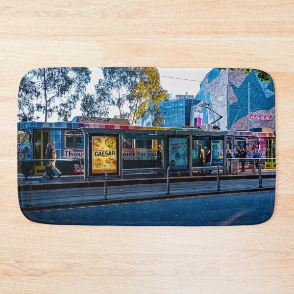 Item preview, Colourful Tram in a Blazing Setting Sun - Melbourne, Victoria, Australia designed and sold by Steven Jodoin.