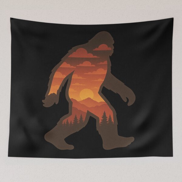 Item preview, Bigfoot Sunset Silhouette Art designed and sold by Planetporridge.