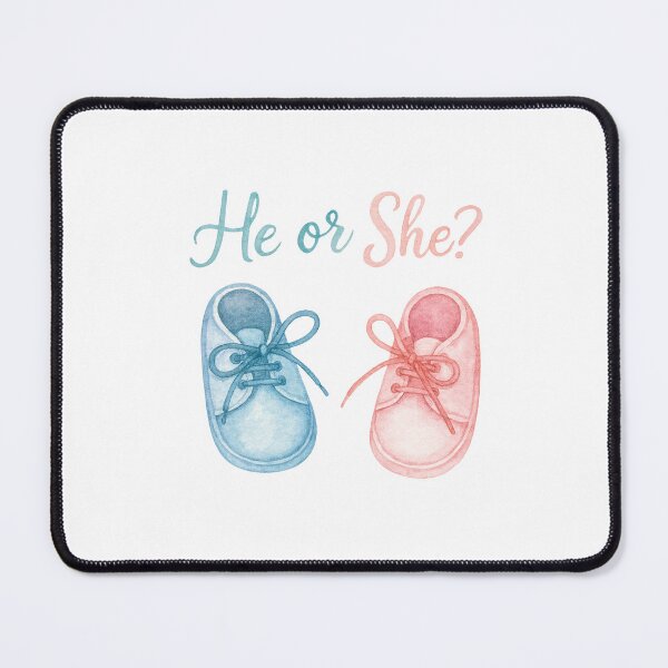 Item preview, He or She Gender Reveal Shoes Blue and Pink designed and sold by KawaiiChibii.