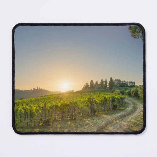 Item preview, Vineyards and a country road in the San Gimignano countryside. Tuscany, Italy designed and sold by Stefano Orazzini.