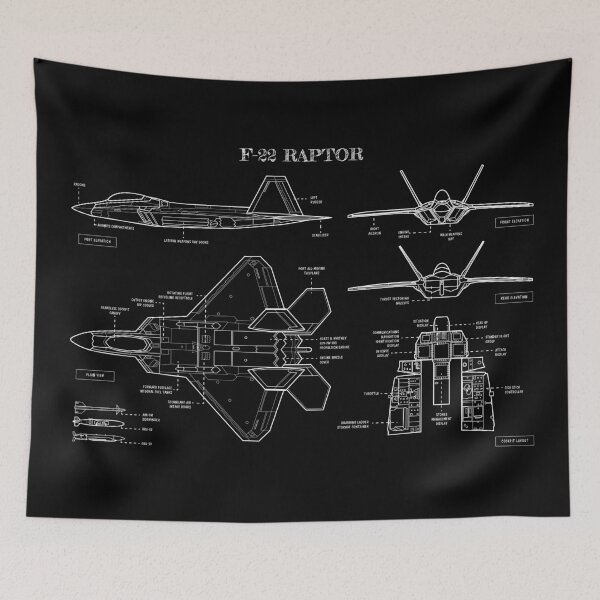Item preview, F-22 Raptor (White Stencil-No Background) designed and sold by BGALAXY.