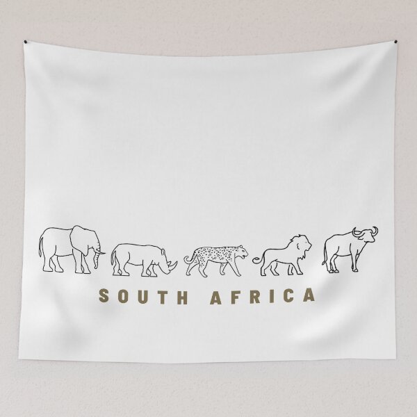 Item preview, The Big 5 African Safari Animals - Wildlife Illustration designed and sold by Marlienart.